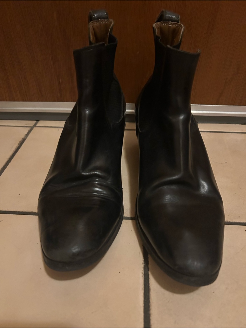 John Fluevog Men's Black Leather Chukka Boots